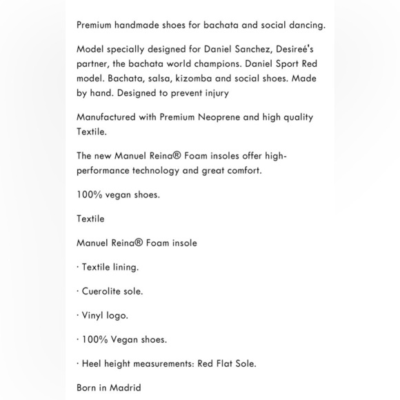 New Manuel Reina Dancing Men’s Shoes Daniel Sport EVO BW , size 39EU , 7.5-8 US - Picture 3 of 7